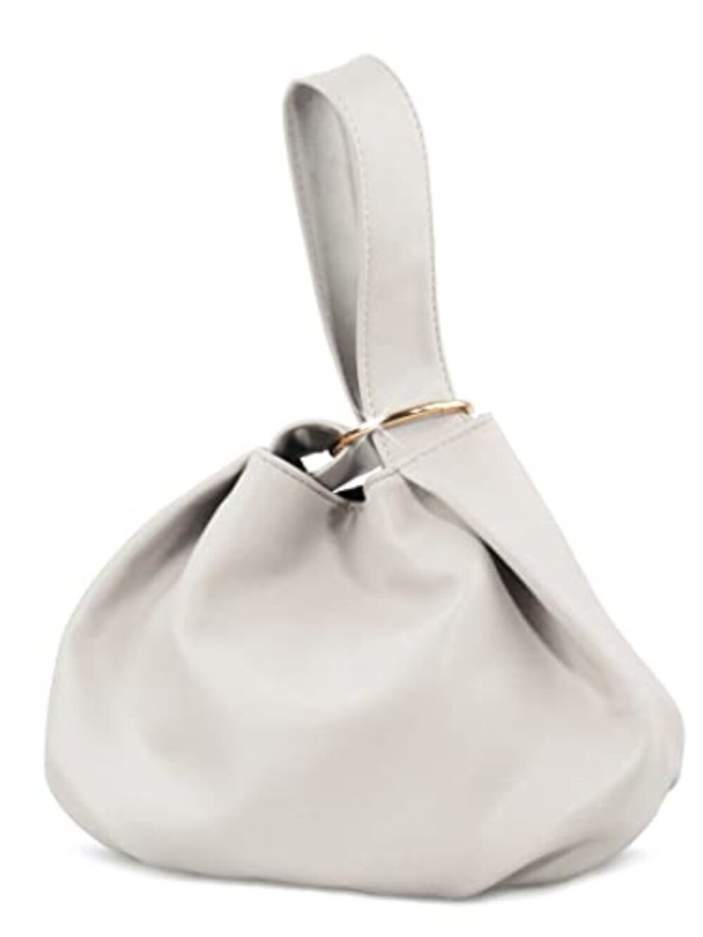 Soft Vegan Leather Hobo Clutch Top Handle Bag Small Tote Purse